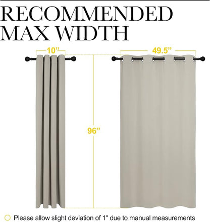 NICETOWN Natural Room Darkening Curtains 96" Long - Image 7