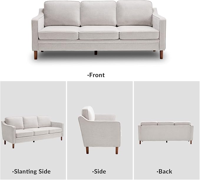 Kingfun Living Room Furniture Sets, 3 Seater Couch and Loveseat, Mid Century - Image 8