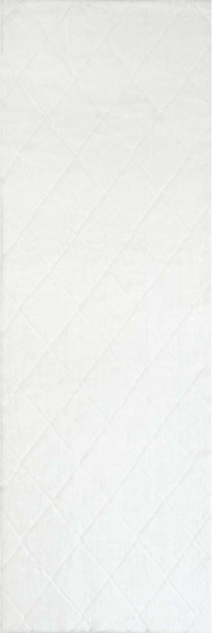 nuLOOM Amy White Trellis Washable Runner Rug - Image 5