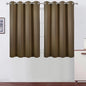 Brown Thermal Blackout Curtains/52 x 45 Inch/Set of 2 Panels Room Darkening by Lemomo