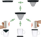 Coffee Mug Organizers and Storage (6Pack), Adjustable Mug Organizer for Kitchen Cabinet Shelf, Cup Stacker Holder for Tea Cup, Coffee Mug, Glassware, Save Space for Cupboard