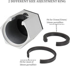 Espresso Tamping Station, Coffee Portafilter Holder, Aluminum Alloy Stand for Most 51mm, 53mm, 54mm, 58mm Coffee Portafilter (Hexagon,Silver)