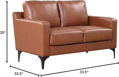 Serta Triton 55.5" Loveseat, Transitional Modern, Dreamcoil Comfort, Metal Legs - Image 2