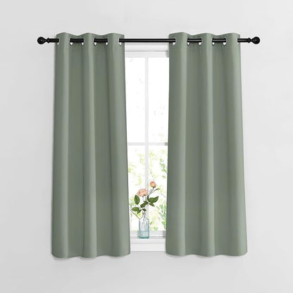 NICETOWN Blackout Sage Green Curtains 54 inches Long 2 Panels Set by NICETOWN