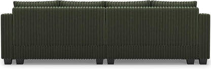 Belffin Sectional Couch with L-Shape Chaise L Shaped Couch with Ottoman - Image 9