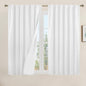 54 Inch White Linen Textured Blackout Curtains by LAMIT