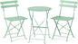 VINGLI Outdoor Folding Bistro Table and Chairs Set of 2, 3-Piece Bistro Set by VINGLI