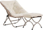 Tiita Folded Chair with Ottoman, Soft Faux Fur Oversized Folding Accent Chair by TiitaHome