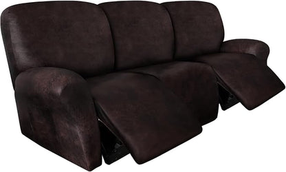 ANARACHON Leather Look Recliner Couch Cover 8-Piece Recliner Sofa Slipcovers 3 by ANARACHON