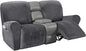 H.VERSAILTEX Velvet Stretch Recliner Couch Covers 6-Pieces Recliner Loveseat by HVERSAILTEX