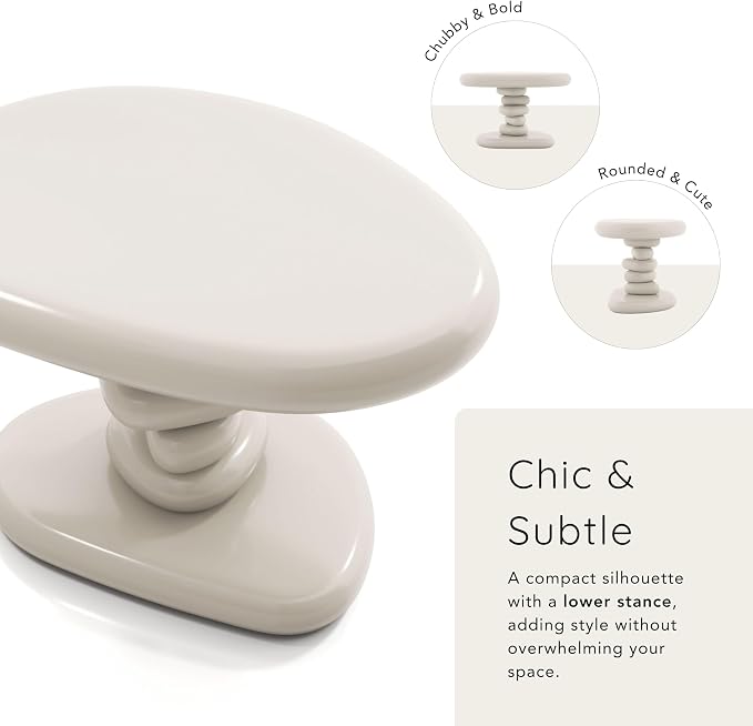 24/7 Shop at Home Kavren Modern 22-inch Oval Glossy Pedestal End Table - Image 6
