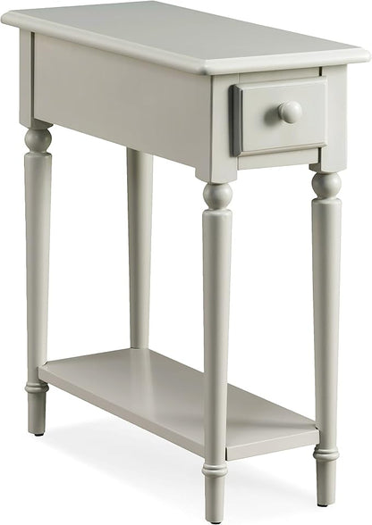 Leick Home Coastal End Table, Solid Wood, 1 Drawer, Bottom Display Shelf by LeickFurniture