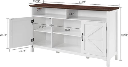Farmhouse Sideboard Buffet Cabinet - Image 2