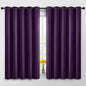 Yakamok Room Darkening Curtains 62x63 inch Length Purple-Living Room | 2 panels by Yakamok