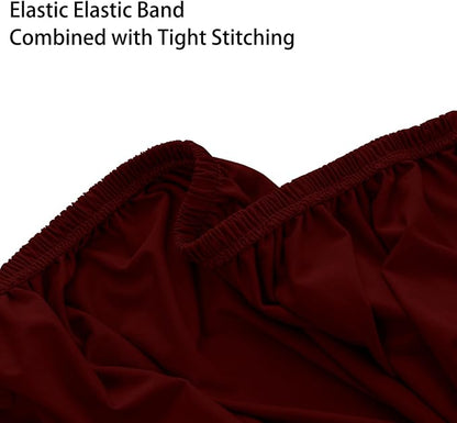 Super Stretch 40x40x15 inch Square Ottoman Cover- Soft Form Fit Ottoman Cover - Image 6