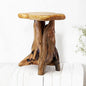 WELLAND Natural Tree Stump Stool, Live Edge End Table, Natural Edge Accent Table by WELLAND
