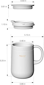Stainless Steel Coffee Mug with Lid and Handle, Double Wall Vacuum Insulated Cup, 16oz, Pink