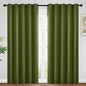 Yakamok Room Darkening Curtains 62x84 inch Length Olive Green-Living Room | 2 by Yakamok