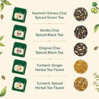 VAHDAM, Assorted Chai Tea Loose Leaf Tea Gift Set (10 Flavors) Gift Ideas for Women & Men | Indian Exotic Chai Tea Blends | Resealable Ziplock Pouch | Gifts for Him/Her