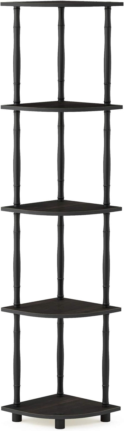 Furinno Turn-N-Tube 5 Tier Corner Display Rack Multipurpose Shelving Unit by Furinno-FitsYourSpaceFitsYourBudget