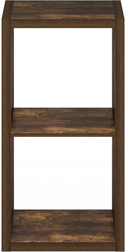 Furinno Cubicle Book Shelf, 2-Cube Bookshelf, Extra Thick Frame Horizontally & - Image 10