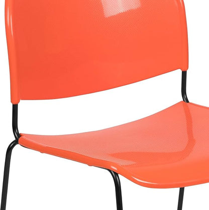 Flash Furniture HERCULES Series 880 lb. Capacity Orange Ultra-Compact Stack - Image 6