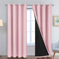 Yakamok Pink 100% Blackout Curtains 96 Inches Long by Yakamok