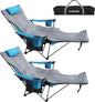Reclining Camping Chair with Removable Footrest Lounge Chair with Headrest by POEPORE__LOOKGOODFEELGOOD