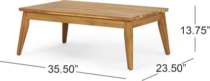 VilroCaz 4-Pieces Acacia Wood Patio Furniture Set, All-Weather Outdoor Patio - Image 5