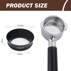 51mm Magnetic Espresso Dosing Funnel, Espresso Coffee Dosing Ring, 25mm Anodized Aluminum Dosing Funnel with 8 Magnets Compatible with 51mm Portafilter