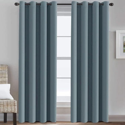 H.VERSAILTEX Blue Curtains/Drapes Blackout by HVERSAILTEX