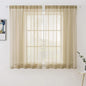 MIULEE 2 Panels Sheer Curtains for Living Room 54 X 54 Inches Beige | Sheer by MIULEE