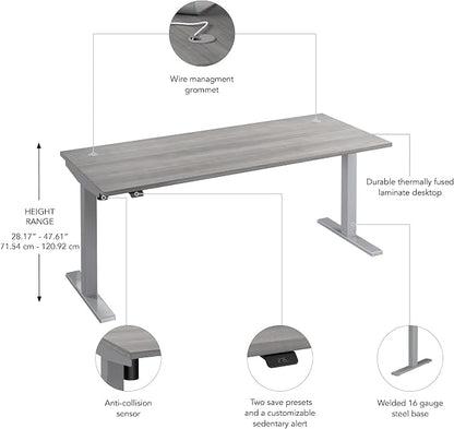Bush Business Furniture 72-inch Electric Height Adjustable Standing Desk - Image 3