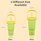 30 oz Tumbler with Side Handle, Insulated Water Bottle with Straw and 2 in 1 Lid, Stainless Steel Cup Travel Coffee Mug for Sports Office Gym,Lime