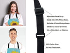 Apron, Oil Painting Sunflower Unisex Kitchen Bib with Adjustable Neck for Cooking Gardening,Adult Size