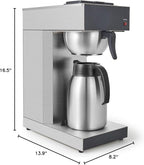 SYBO Commercial Coffee Makers 12 Cup, Drip Coffee Maker Brewer with 74Oz thermal carafe, Stainless Steel Cafetera SF-CB-1AA