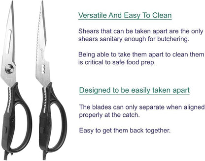 Kitchen Scissors - Come Apart Kitchen Shears for Cutting Chicken, Meat, Poultry, Seafood, Vegetable - Great Cooking Scissors Gadget