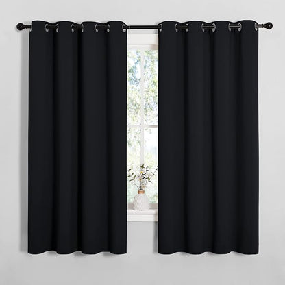 NICETOWN Bathroom Blackout Curtains and Drapes, 2 Panels, 55 inches Wide by 57 by NICETOWN
