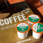 Fresh Roasted Coffee, Organic Ethiopian Sidamo | Fair Trade, USDA Organic, 100% Single Origin, Kosher | Light Roast 72 Pods for K Cup Brewers