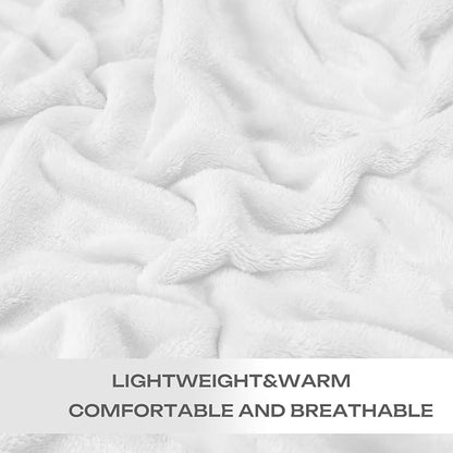 Christmas White Fleece Plush Throw Blanket 60"x80"for Couch Sofa Fuzzy Cozy | - Image 4