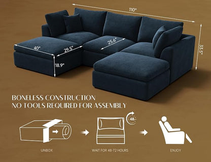ohllob 110" Cloud Sectional Couches - Image 2