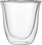Restaurantware-Forma Professional 2.7 Ounce Double Wall Shot Glasses, 12 Insulated Espresso Cups - Dishwashable, Reusable, Clear Glass Coffee Cups, Freezable, For Hot Or Cold Beverages