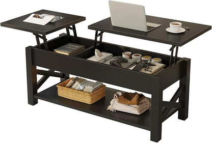 Rolanstar Coffee Table 47.2", 2 Way Lift Top Farmhouse Center Table by Rolanstar