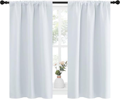 NICETOWN Greyish White Window Curtain Panels - Image 2