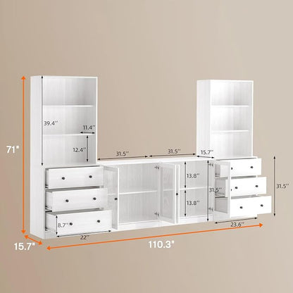 TUSY 71" Large TV Stand Set - Image 2