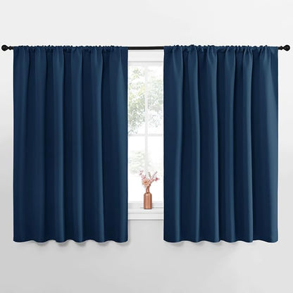 NICETOWN Blackout Curtains for Bedroom, Moroccan Blue, 1 Pair, 62 by 63-inch by NICETOWN