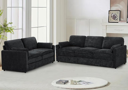 Chenille Upholstered Sofa Set by LESOFAIR
