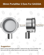 Bottomless Portafilter 58mm Fit Breville, 2 Ears Slim Naked Portafilter Fits Breville Espresso Machines BES900XL, BES920XL, BES980XL, BES990BSS with 18g Double Shot Filter Basket, Puck Screen-Rosewood
