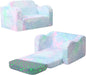 MeMoreCool Glowing Pastel Rainbow Kids Chair, 2-in-1 Foldable Kids Couch and by MeMoreCool