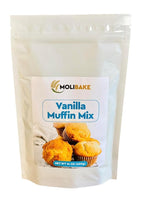 Molibake Vanilla Muffin Mix - Pack of 1 – Premium Vanilla Muffin Baking Mix for Home Oven and Muffins Maker – 14 oz – All-Natural Easy-to-Use Mix for Fluffy, Bakery-Style Homemade Muffins